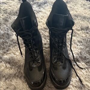 Elegant Black Women's Combat Boots